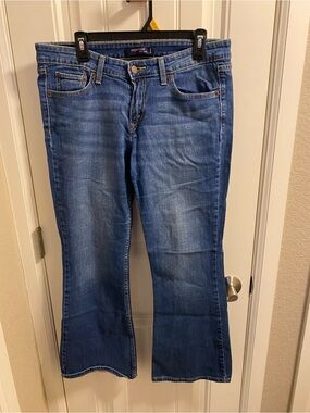 Levis 518 Jeans 11 S Juniors Superlow Bootcut Stretch Blue Denim Boot Cut 11S